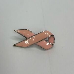 breast cancer pink ribbon awareness pin enamel 1 1/4 inch